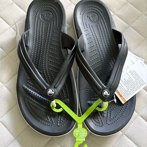 CROCS ‘Crocband Flip’ - Black Flip Flops with Logo